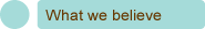 what we believe